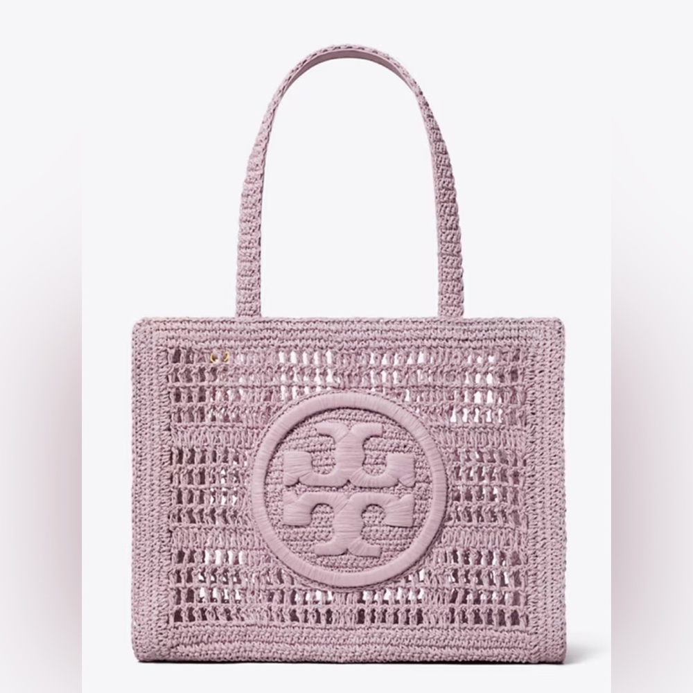 NWT Tory Burch Pale Purple Small Ella Hand-Crocheted Tote